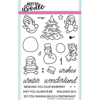 Heffy Doodle Clear Stamps - Wanna Build A Snowman